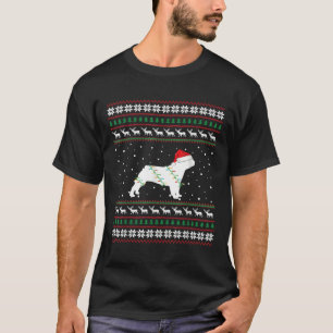 French Bulldog Ugly Christmas Weihnachtsmannmütze T-Shirt