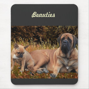 French Bulldog und Mastiff Freunde Mousepad