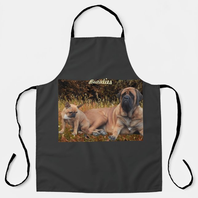 French Bulldog und Mastiff Freunde Schürze (Vorderseite)
