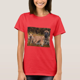 French Bulldog und Mastiff Freundschaft T-Shirt