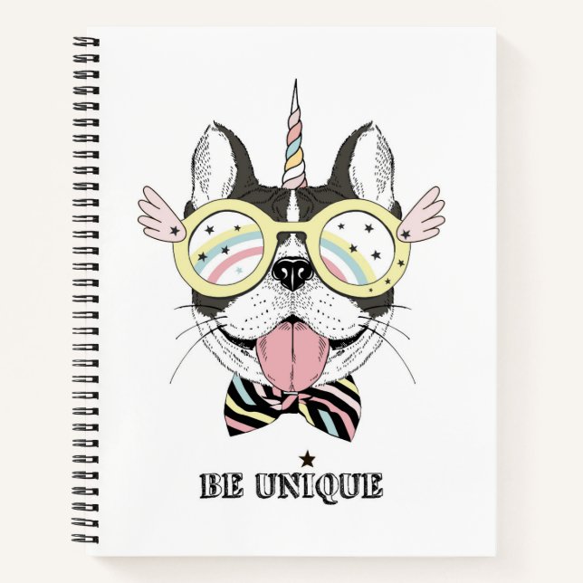 French Bulldog Unicorn Notizbuch (Vorderseite)