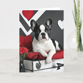 French Bulldog Valentine Card Dankeskarte