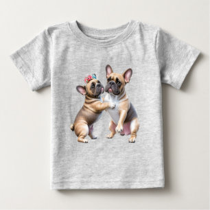French Bulldog verliebt Valentinstag  Baby T-shirt