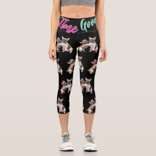 French Bulldog  verliebt Valentinstag  Capri Leggings