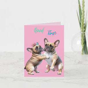 French Bulldog verliebt Valentinstag Feiertagskarte