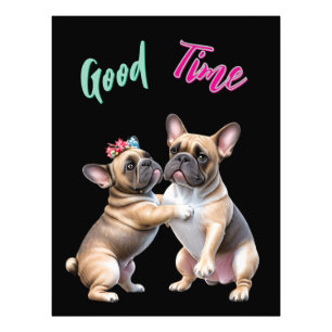 French Bulldog  verliebt Valentinstag  Fotodruck