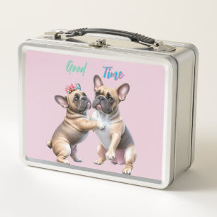 French Bulldog  verliebt Valentinstag  Metall Brotdose