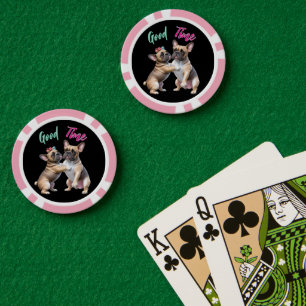 French Bulldog verliebt Valentinstag Pokerchips
