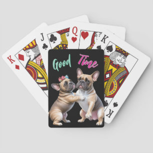 French Bulldog verliebt Valentinstag Spielkarten