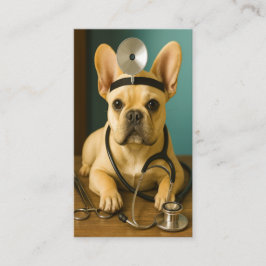 French Bulldog Vet Doctor Cute Puppy Business Card Visitenkarte