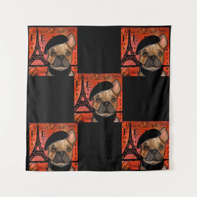 FRENCH BULLDOG WANDTEPPICH (Vorderseite)