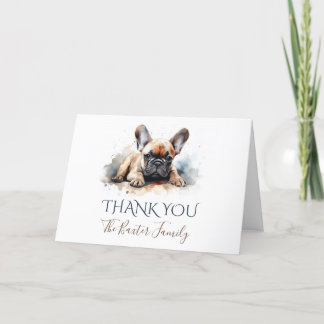 French Bulldog Watercolor Dankeschön Karte