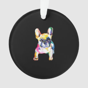 French Bulldog Watercolor Hand Zeichnend Geschenk Ornament