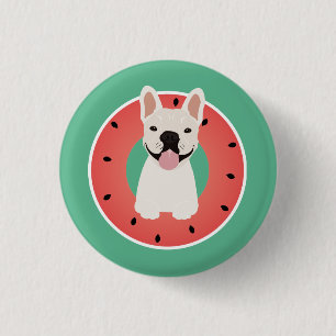 French Bulldog Watermelon Fruit Button