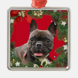 French Bulldog Weihnachtsfeiertag Ornament Aus Metall