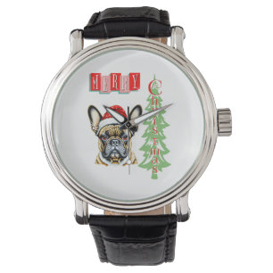 French Bulldog Weihnachtsgeschenk Armbanduhr