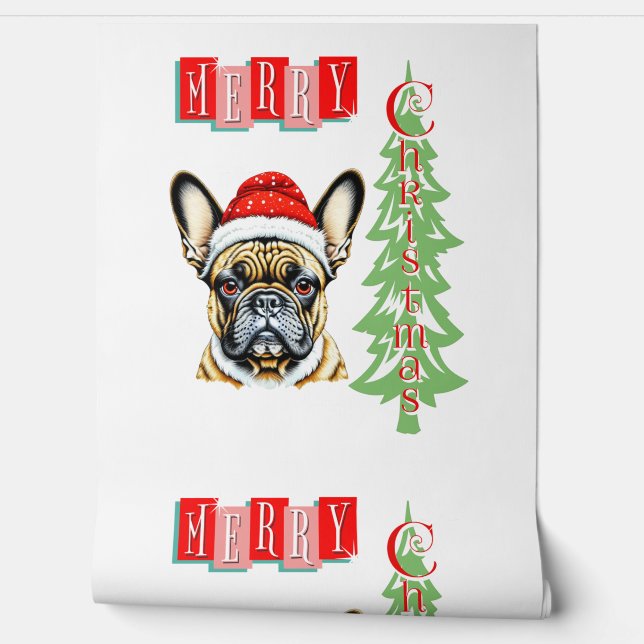 French Bulldog Weihnachtsgeschenk Tapete (Abrollen)
