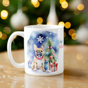French Bulldog Weihnachtsgrüße für Hunde Kaffeetasse