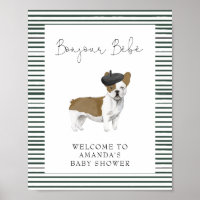 French Bulldog Welcome Baby Shooter Poster