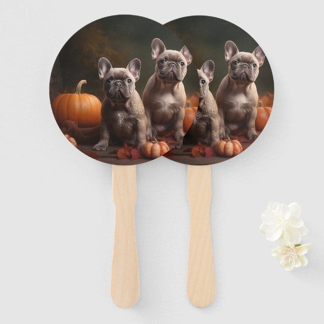 French Bulldog Welpe Autumn Delight Pumpen Fächer (Vorne und Hinten)
