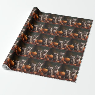 French Bulldog Welpe Autumn Delight Pumpen Geschenkpapier