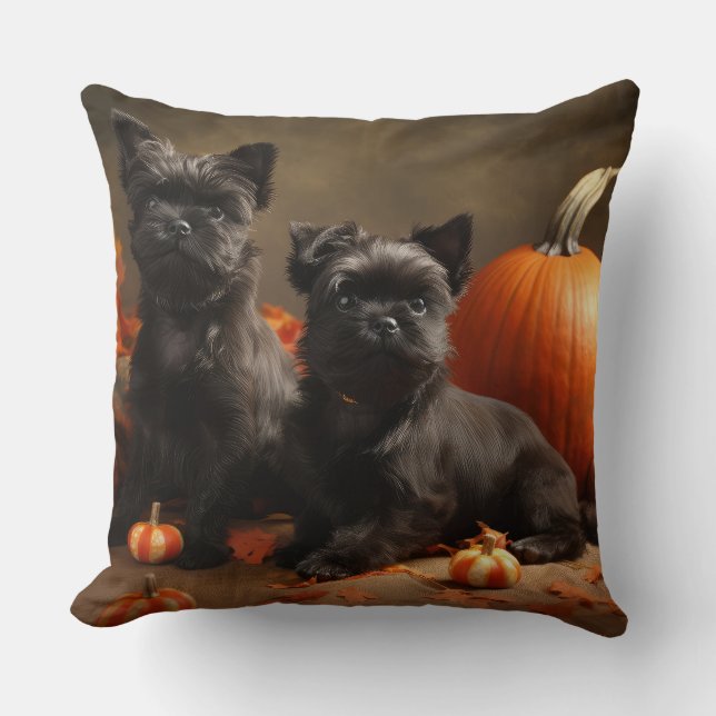 French Bulldog Welpe Autumn Delight Pumpen Kissen (Vorderseite)