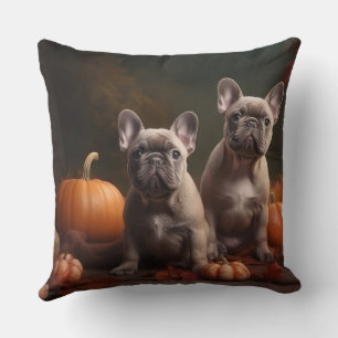 French Bulldog Welpe Autumn Delight Pumpen Kissen