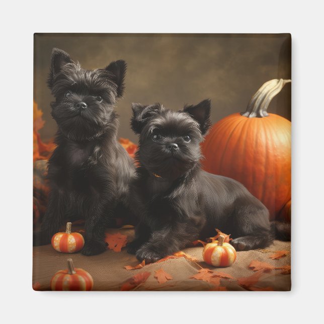 French Bulldog Welpe Autumn Delight Pumpen Magnet (Vorne)