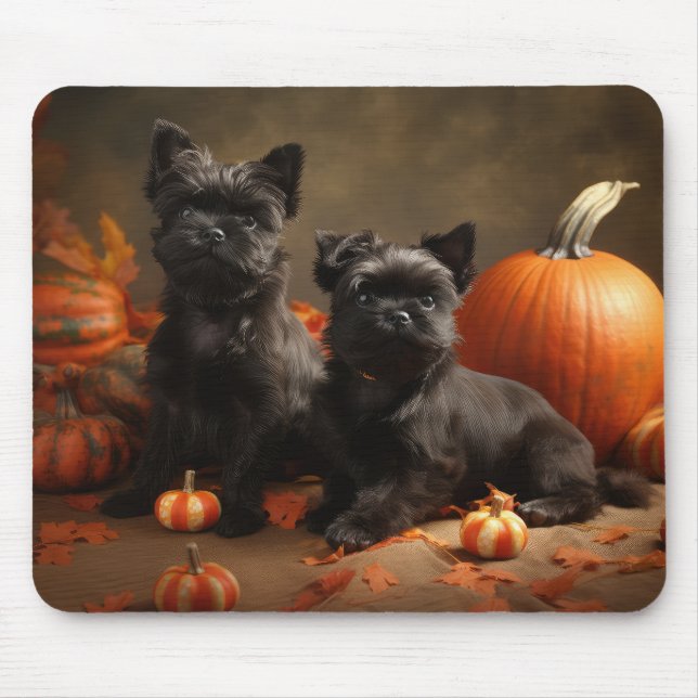 French Bulldog Welpe Autumn Delight Pumpen Mousepad (Vorne)