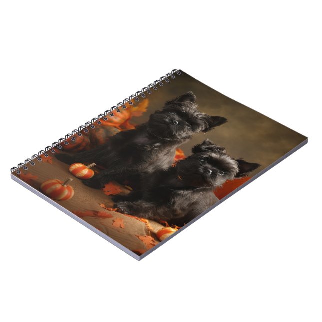 French Bulldog Welpe Autumn Delight Pumpen Notizblock (Linke Seite)