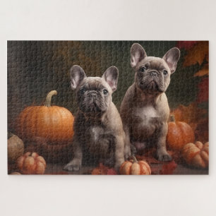 French Bulldog Welpe Autumn Delight Pumpen Puzzle