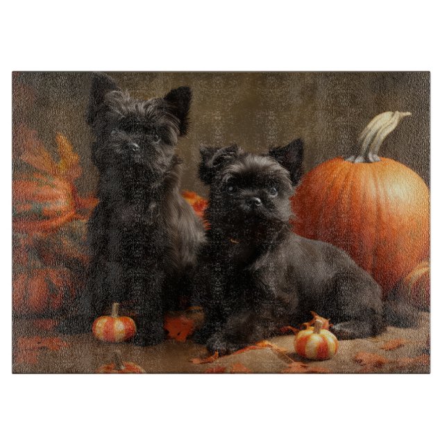 French Bulldog Welpe Autumn Delight Pumpen Schneidebrett (Vorderseite)