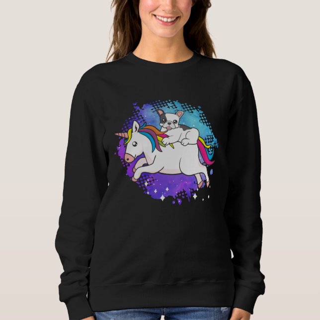 French bulldog who rashes a unicorn dog sweatshirt (Vorderseite)
