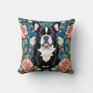 French Bulldog William Morris Inspirierte Floral Kissen