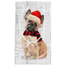 French Bulldog Woof Word Art Weihnachten Kleine Geschenktüte