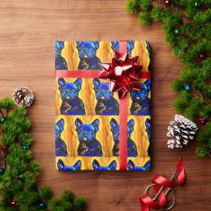 French Bulldog Wrapping Paper Geschenkpapier