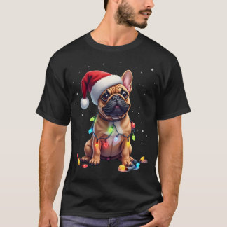 French Bulldog Xmas Lighting Santa French Bulldog T-Shirt