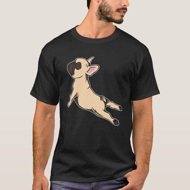 French Bulldog Yoga - Funny Frenchie T T-Shirt (Vorderseite)