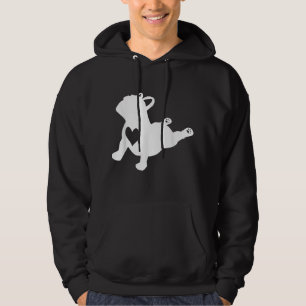 French Bulldog Yoga Pose Liebe Herzgeschenk Hoodie