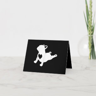 French Bulldog Yoga Pose Liebe Herzgeschenk Karte