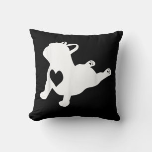 French Bulldog Yoga Pose Liebe Herzgeschenk Kissen