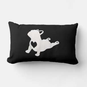 French Bulldog Yoga Pose Liebe Herzgeschenk Lendenkissen