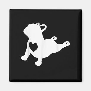 French Bulldog Yoga Pose Liebe Herzgeschenk Magnet