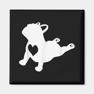 French Bulldog Yoga Pose Liebe Herzgeschenk Magnet