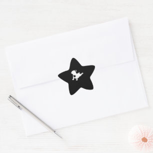 French Bulldog Yoga Pose Liebe Herzgeschenk Stern-Aufkleber