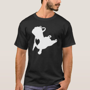 French Bulldog Yoga Pose Liebe Herzlich Willkommen T-Shirt