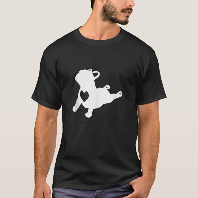French Bulldog Yoga Pose Liebe Herzlich Willkommen T-Shirt (Vorderseite)