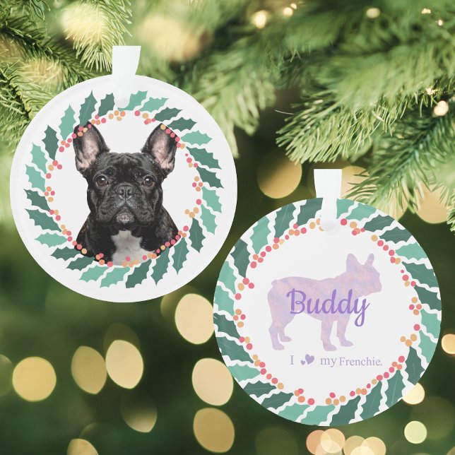 French Bulldog Zierwerk Personalisiert Lavender Gi Ornament (Von Creator hochgeladen)