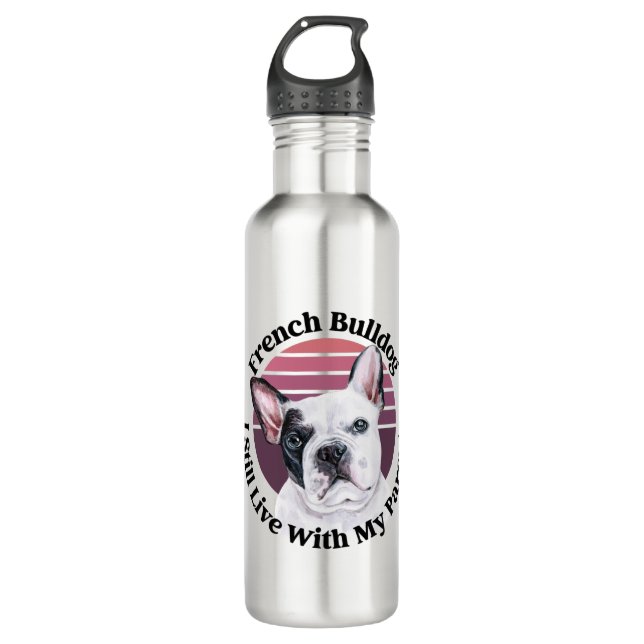 French Bulldog zitiert Stainless Steel Water Edelstahlflasche (Vorderseite)
