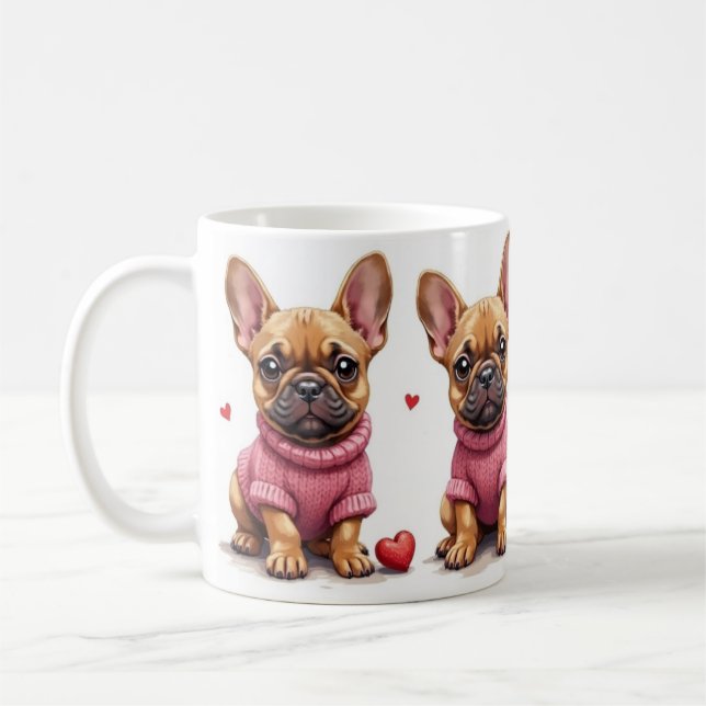 French Bulldogs Valentine's Day Kaffeetasse (Links)